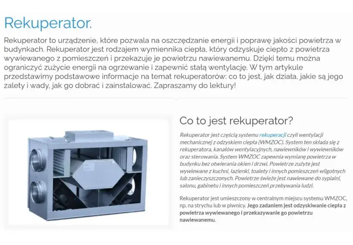 Rekuperacja w Kostrzynie nad Odrą: Świeże Powietrze i Oszczędności